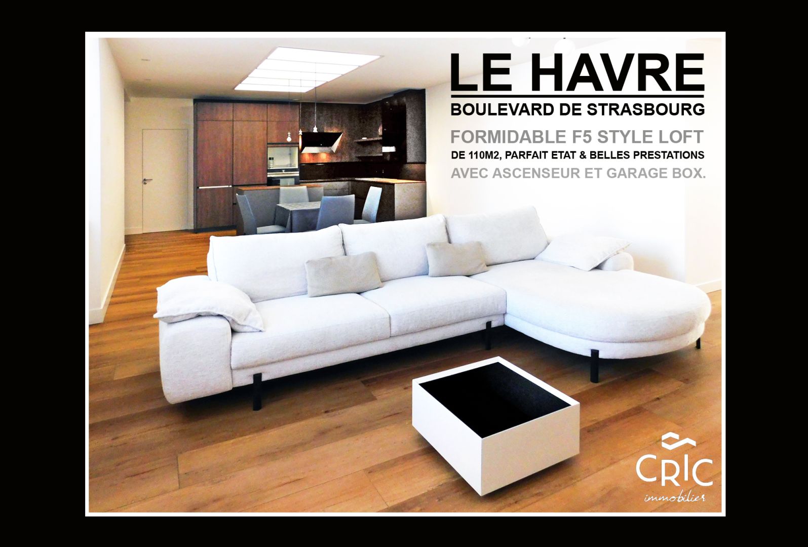 A VENDRE : LE HAVRE FORMIDABLE F5 110M2 STYLE LOFT EN PARFAI